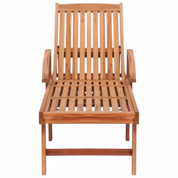 VidaXL 3073200 chaise d'extérieur Linge Siège rembourré Acier galvanisé, Teck - Vue supplémentaire 4