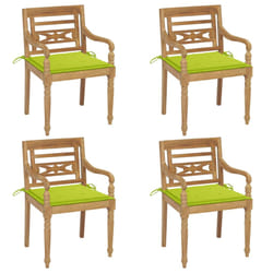 VidaXL 3073360 chaise d'extérieur Terrace Siège rembourré Teck Vert