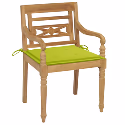 VidaXL 3073360 chaise d'extérieur Terrace Siège rembourré Teck Vert - Vue supplémentaire 2