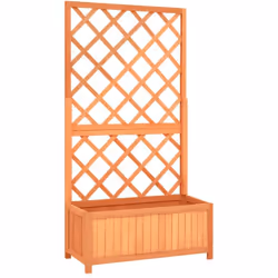 Description générale Cette jardinière à treillis en bois est idéale pour cultiver un riche mélange de plantes et de fleurs. P ...