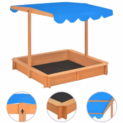 Ce bac à sable en bois avec un toit apporte beaucoup de plaisir à vos enfants ! Cette maison de jeu est fabriquée en bois de  ...