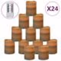 vidaXL Bougies à LED sans flamme 24 pcs avec télécommande Blanc chaud