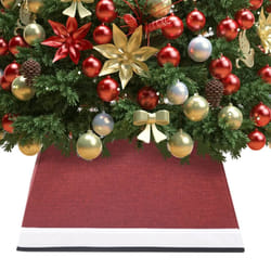 vidaXL Jupe de sapin de Noël Rouge et blanc 48x48x25 cm - TU