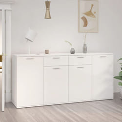 Vidaxl - Buffet Blanc brillant 160x36x75 cm Bois d'ingénierie