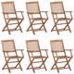 vidaXL Chaises pliables d'extérieur lot de 6 Bois d'acacia solide - TU