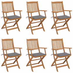 VidaXL 3074941, Terrace, Siège rembourré, Bois d'acacia, Gris, Polyester, 540 mm