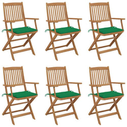 VidaXL 3074945 chaise d'extérieur Terrace Siège rembourré Bois d'acacia Vert
