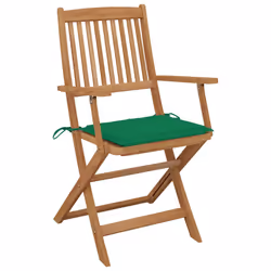 VidaXL 3074945 chaise d'extérieur Terrace Siège rembourré Bois d'acacia Vert - Vue supplémentaire 3