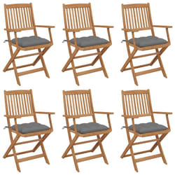 VidaXL 3074956 chaise d'extérieur Terrace Siège rembourré Bois d'acacia Gris