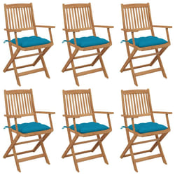 VidaXL 3074959 chaise d'extérieur Terrace Siège rembourré Bois d'acacia Bleu