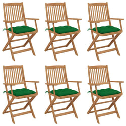 VidaXL 3074960 chaise d'extérieur Terrace Siège rembourré Bois d'acacia Vert