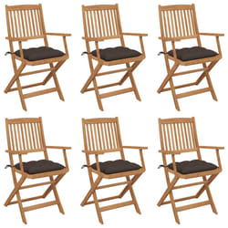 VidaXL 3074963 chaise d'extérieur Terrace Siège rembourré Bois d'acacia Taupe