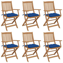 VidaXL 3074965 chaise d'extérieur Terrace Siège rembourré Bois d'acacia Bleu