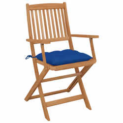 VidaXL 3074965 chaise d'extérieur Terrace Siège rembourré Bois d'acacia Bleu