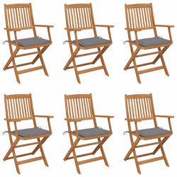VidaXL 3074968, Terrace, Siège rembourré, Bois d'acacia, Gris, Polyester, 540 mm