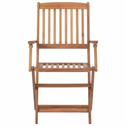 VidaXL 3074973 chaise d'extérieur Terrace Siège rembourré Bois d'acacia Rouge - Vue supplémentaire 5