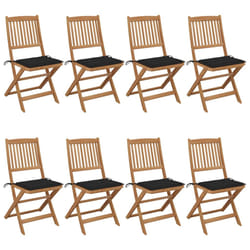 VidaXL 3074974 chaise d'extérieur Terrace Siège rembourré Bois d'acacia Noir