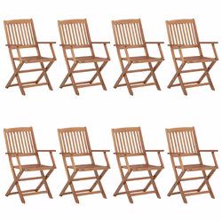 VidaXL 3074984 chaise d'extérieur Terrace Siège rembourré Bois d'acacia Crème, Blanc