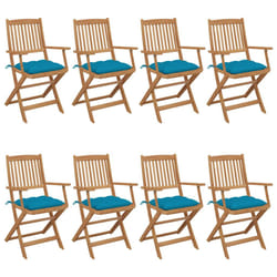 VidaXL 3074986 chaise d'extérieur Terrace Siège rembourré Bois d'acacia Bleu