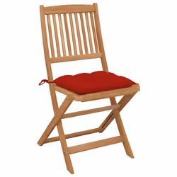 VidaXL 3074988 chaise d'extérieur Terrace Siège rembourré Bois d'acacia Rouge - Vue supplémentaire 3