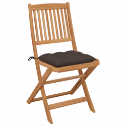 VidaXL 3074990 chaise d'extérieur Terrace Siège rembourré Bois d'acacia Taupe