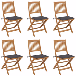 VidaXL 3074994, Terrace, Siège rembourré, Bois d'acacia, Anthracite, Polyester, 485 mm
