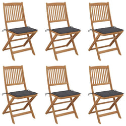 VidaXL 3074994 chaise d'extérieur Terrace Siège rembourré Bois d'acacia Anthracite
