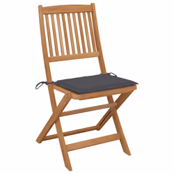 VidaXL 3074994 chaise d'extérieur Terrace Siège rembourré Bois d'acacia Anthracite