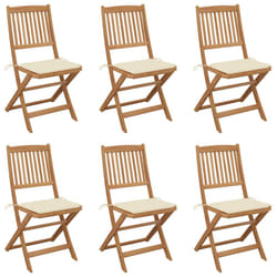 VidaXL 3074996 chaise d'extérieur Terrace Siège rembourré Bois d'acacia Crème