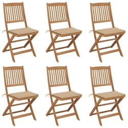 VidaXL 3074997 chaise d'extérieur Terrace Siège rembourré Bois d'acacia Beige