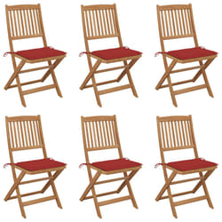 VidaXL 3075000 chaise d'extérieur Terrace Siège rembourré Bois d'acacia Rouge