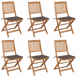 VidaXL 3075002, Terrace, Siège rembourré, Bois d'acacia, Taupe, Polyester, 485 mm