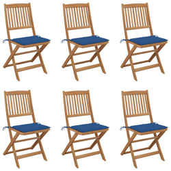 VidaXL 3075004 chaise d'extérieur Terrace Siège rembourré Bois d'acacia Bleu