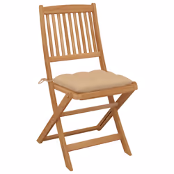 VidaXL 3075012 chaise d'extérieur Terrace Siège rembourré Bois d'acacia Beige
