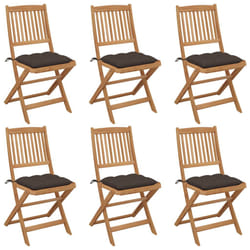 VidaXL 3075017 chaise d'extérieur Terrace Siège rembourré Bois d'acacia Taupe