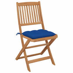 VidaXL 3075019 chaise d'extérieur Terrace Siège rembourré Bois d'acacia Bleu