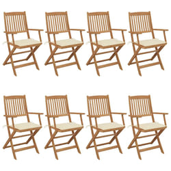 VidaXL 3075023 chaise d'extérieur Terrace Siège rembourré Bois d'acacia Crème