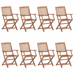 VidaXL 3075023 chaise d'extérieur Terrace Siège rembourré Bois d'acacia Crème