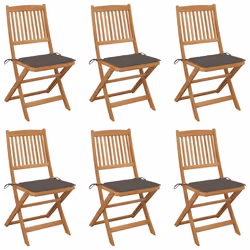 VidaXL 3075029, Terrace, Siège rembourré, Bois d'acacia, Taupe, Polyester, 485 mm