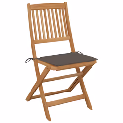 VidaXL 3075029 chaise d'extérieur Terrace Siège rembourré Bois d'acacia Taupe
