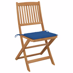 VidaXL 3075031 chaise d'extérieur Terrace Siège rembourré Bois d'acacia Bleu