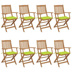 VidaXL 3075032 chaise d'extérieur Terrace Siège rembourré Bois d'acacia Vert