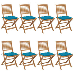 VidaXL 3075040 chaise d'extérieur Terrace Siège rembourré Bois d'acacia Bleu