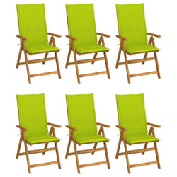 VidaXL 3075065 chaise d'extérieur Terrace Siège rembourré Bois d'acacia Vert