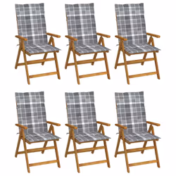 VidaXL 3075068, Terrace, Siège rembourré, Bois d'acacia, Polyester, 570 mm, 690 mm