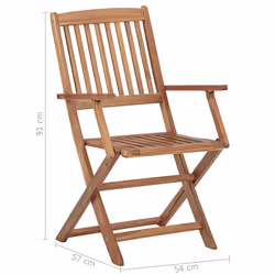 VidaXL 3075084 chaise d'extérieur Terrace Bois d'acacia - Vue supplémentaire 7