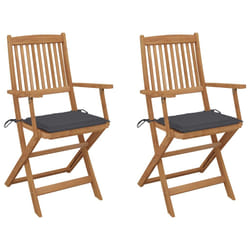 VidaXL 3075085 chaise d'extérieur Terrace Siège rembourré Bois d'acacia Anthracite