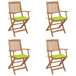 VidaXL 3075096 chaise d'extérieur Terrace Siège rembourré Bois d'acacia Vert