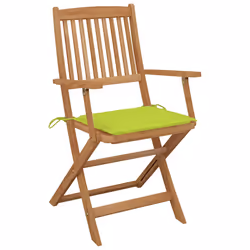 VidaXL 3075096 chaise d'extérieur Terrace Siège rembourré Bois d'acacia Vert