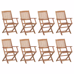 VidaXL 3075102 chaise d'extérieur Terrace Siège rembourré Bois d'acacia Crème, Blanc